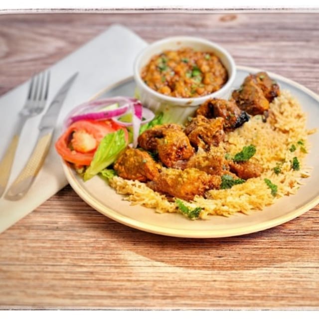 Lamb Tikka Platter.