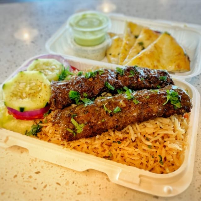 🔥 Beef Seekh Kabob Platter.