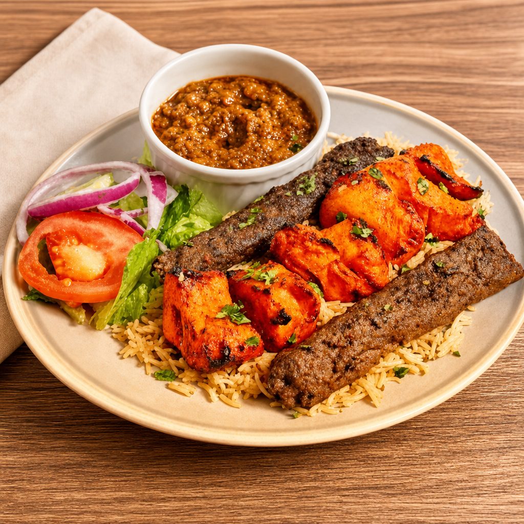 🔥 Combo 1 — Chicken Tikka & Beef Seekh.