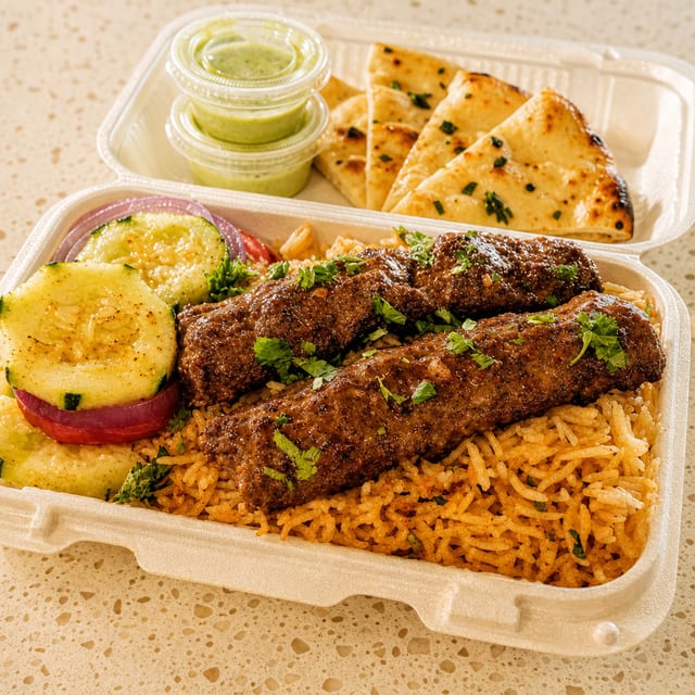 🔥 Beef Seekh Kabob Platter.