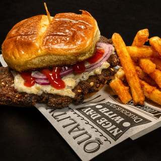 Chapli Burger w/fries