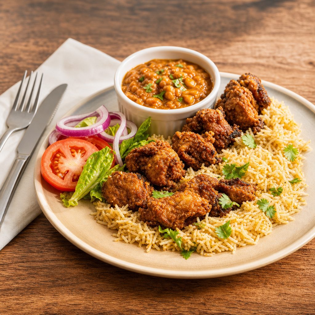 Lamb Tikka Platter.